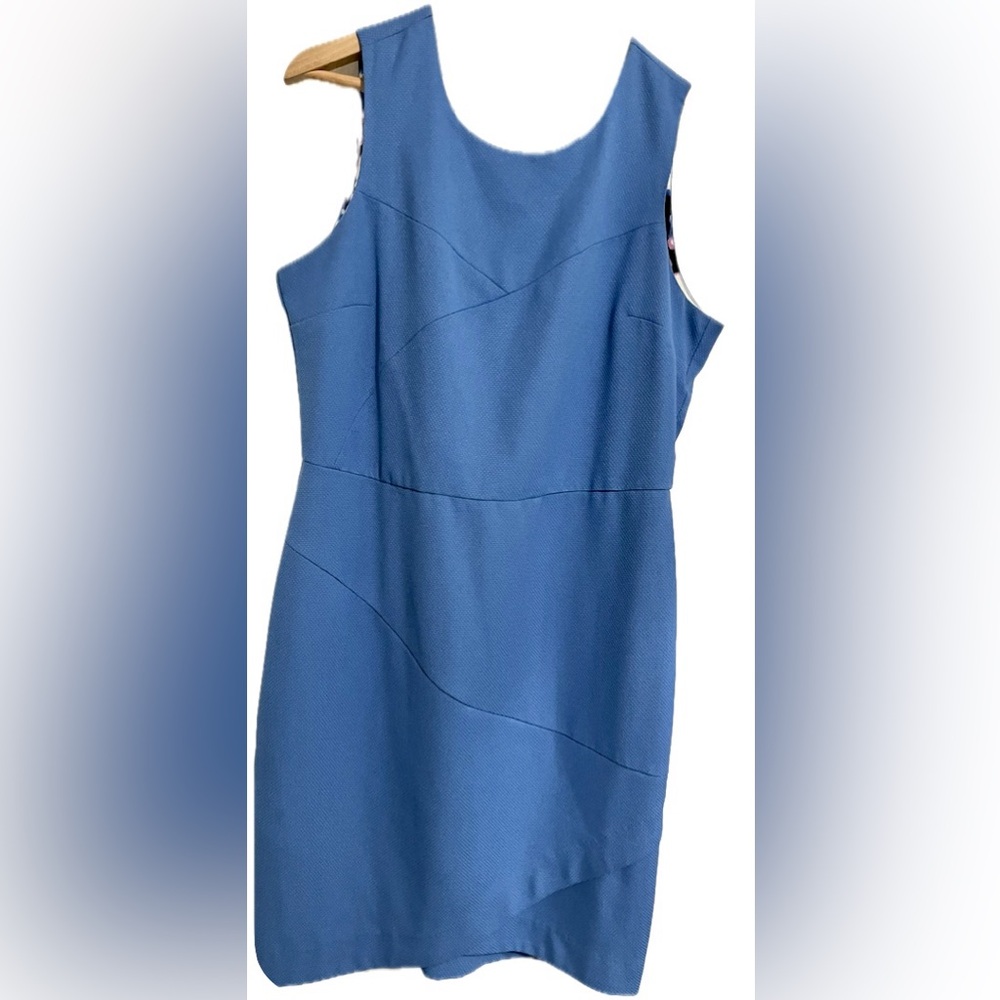 LILA ROSE- Blue Sleeveless Sheath Dress